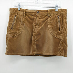 American Eagle Outfitters Skirt 8 Womens Mini Y2K 100% Cotton Brown Tan